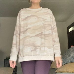Aerie Oversized Sweatshirt Camo